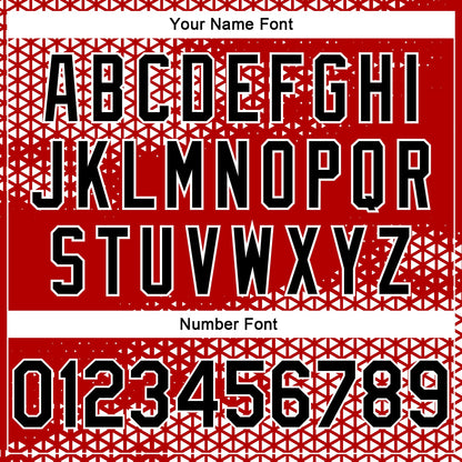 Custom Red Black-White Triangle Shapes Authentic City Edition Basketball Jersey - Sky-Custom