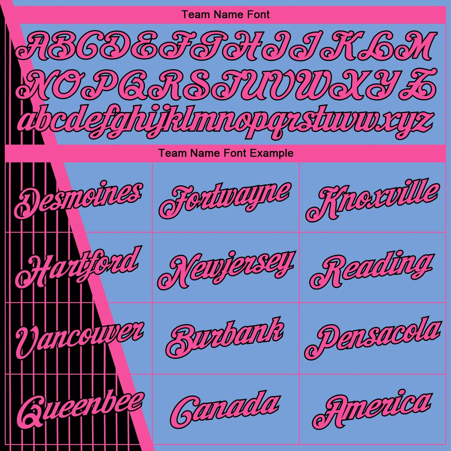 Custom Light Blue Pink-Black Triangle Pinstripes Authentic City Edition Basketball Jersey - Sky-Custom