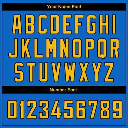 Custom Blue Gold-Black Side Stripes Authentic City Edition Basketball Jersey - Sky-Custom