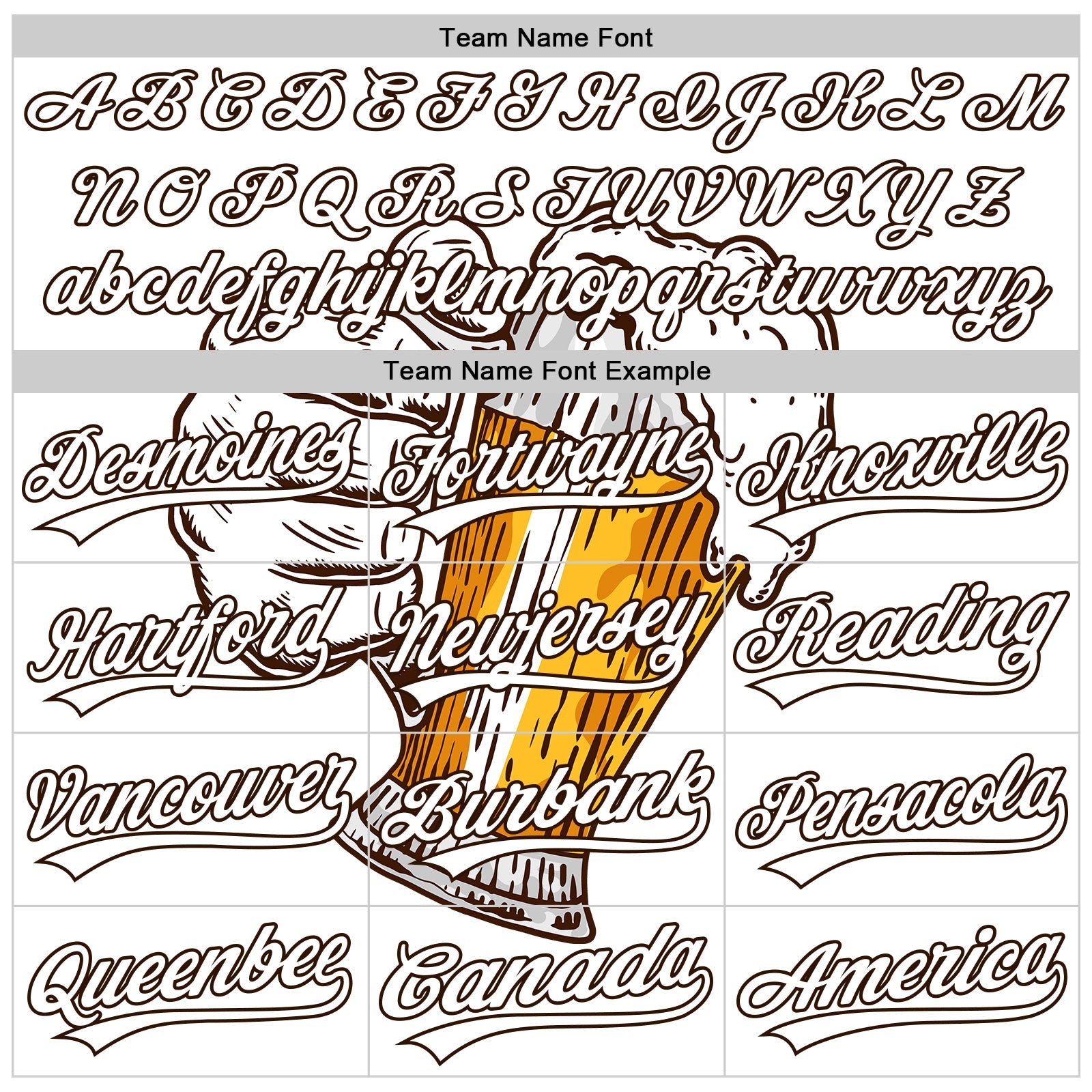 Custom White Brown 3D Pattern Design Beer Festival Authentic Baseball Jersey - Sky-Custom
