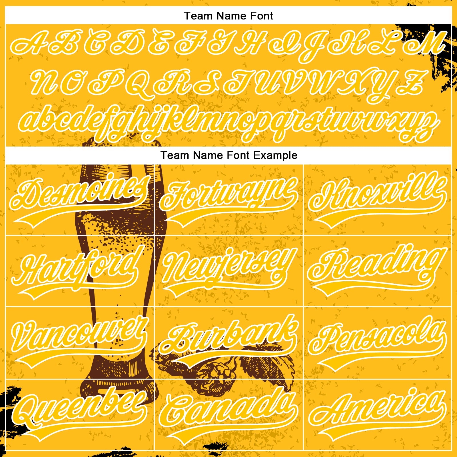 Custom Yellow White 3D Pattern Design Beer Festival Authentic Baseball Jersey - Sky-Custom