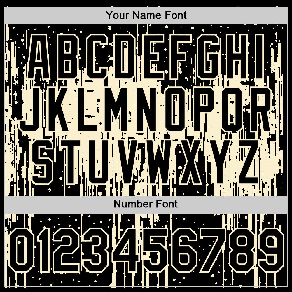 Custom Black Cream 3D Pattern Design Dripping Splatter Art Authentic Baseball Jersey - Sky-Custom