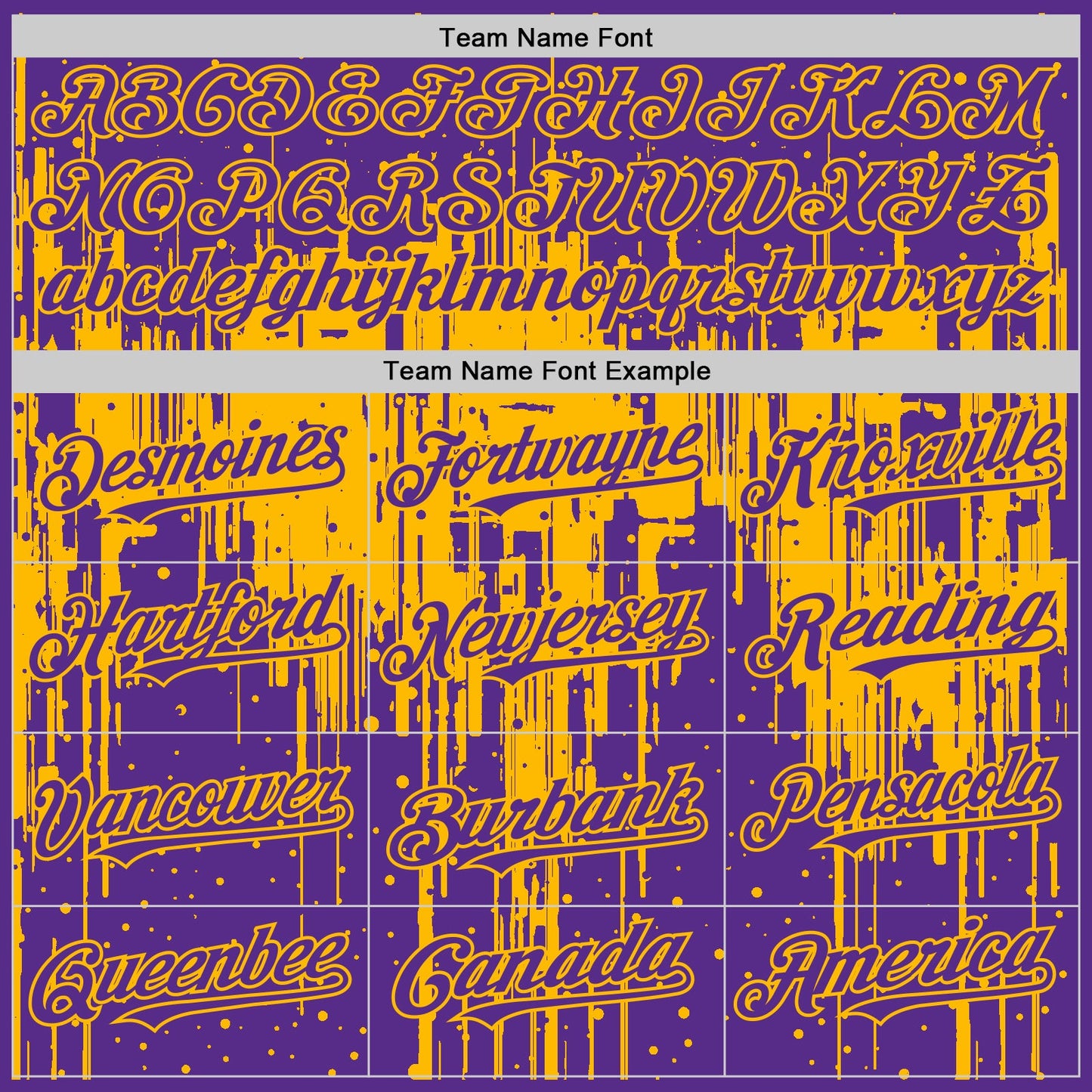 Custom Purple Gold 3D Pattern Design Dripping Splatter Art Authentic Baseball Jersey - Sky-Custom