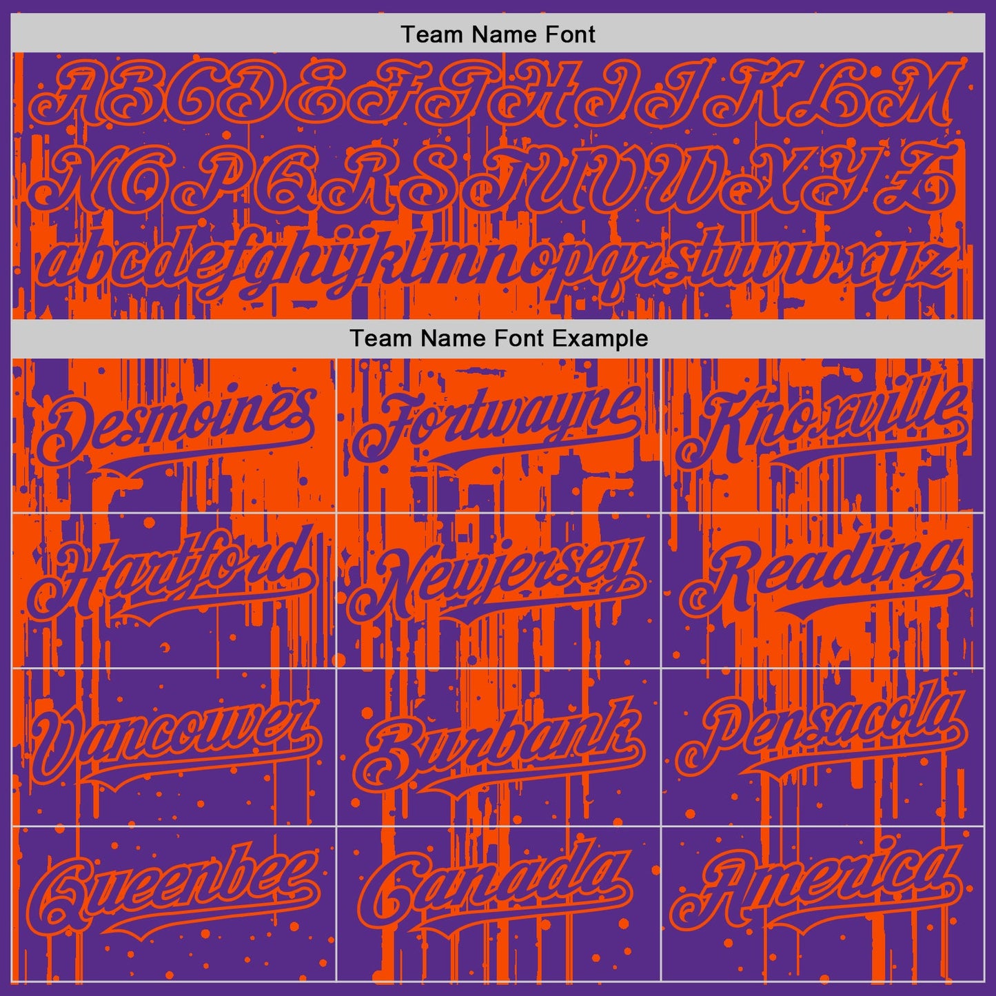 Custom Purple Orange 3D Pattern Design Dripping Splatter Art Authentic Baseball Jersey - Sky-Custom