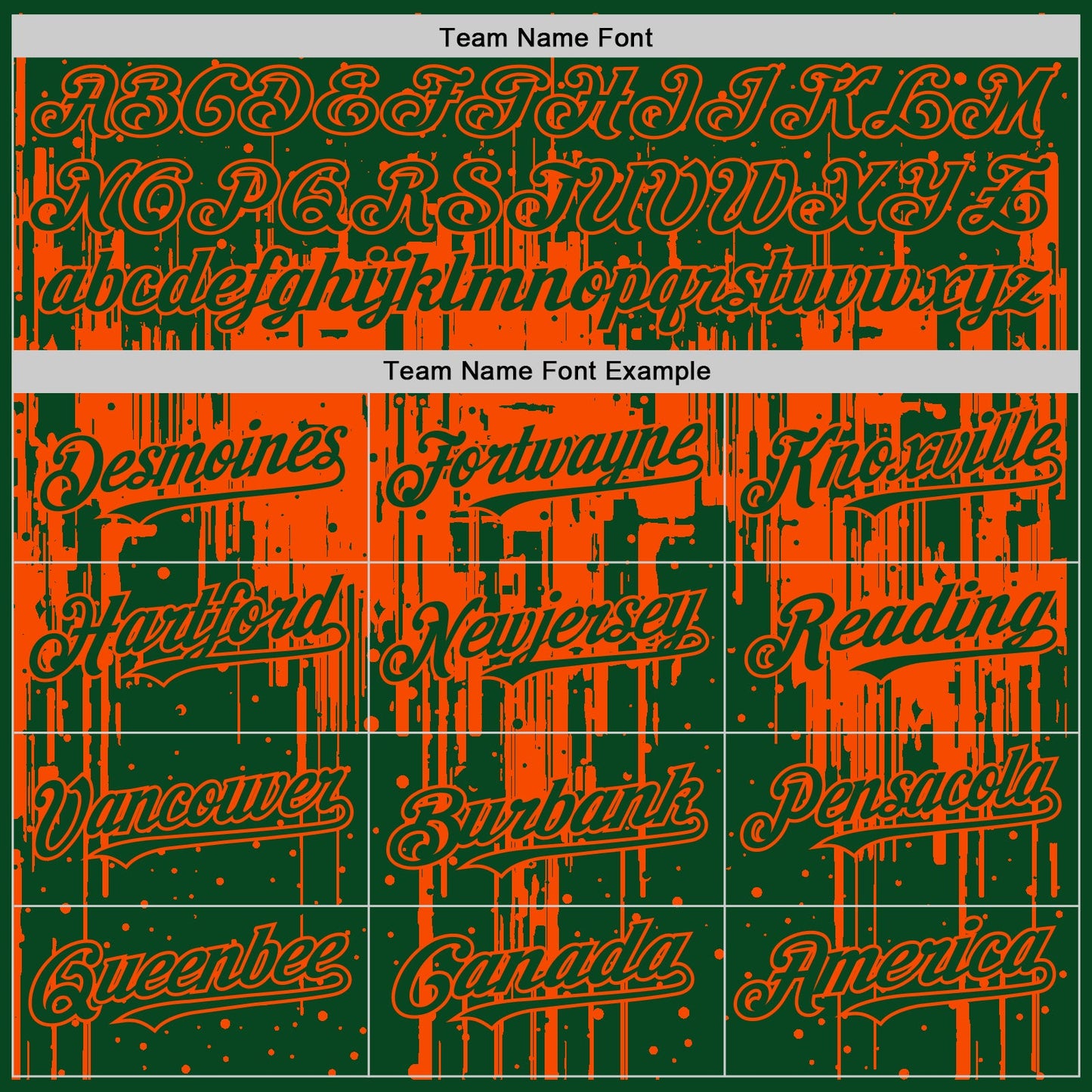 Custom Green Orange 3D Pattern Design Dripping Splatter Art Authentic Baseball Jersey - Sky-Custom