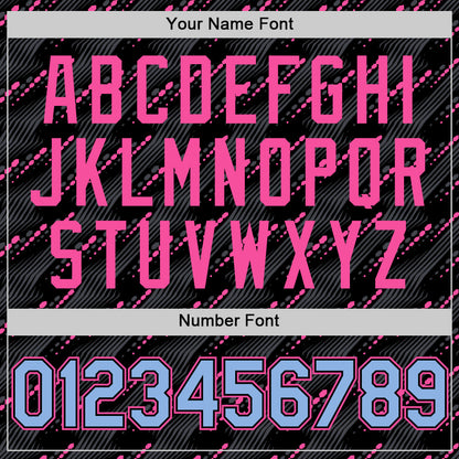 Custom Black Light Blue-Pink 3D Pattern Design Slant Lines Authentic Baseball Jersey - Sky-Custom