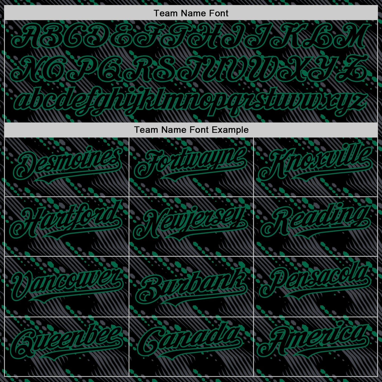 Custom Black Kelly Green 3D Pattern Design Slant Lines Authentic Baseball Jersey - Sky-Custom