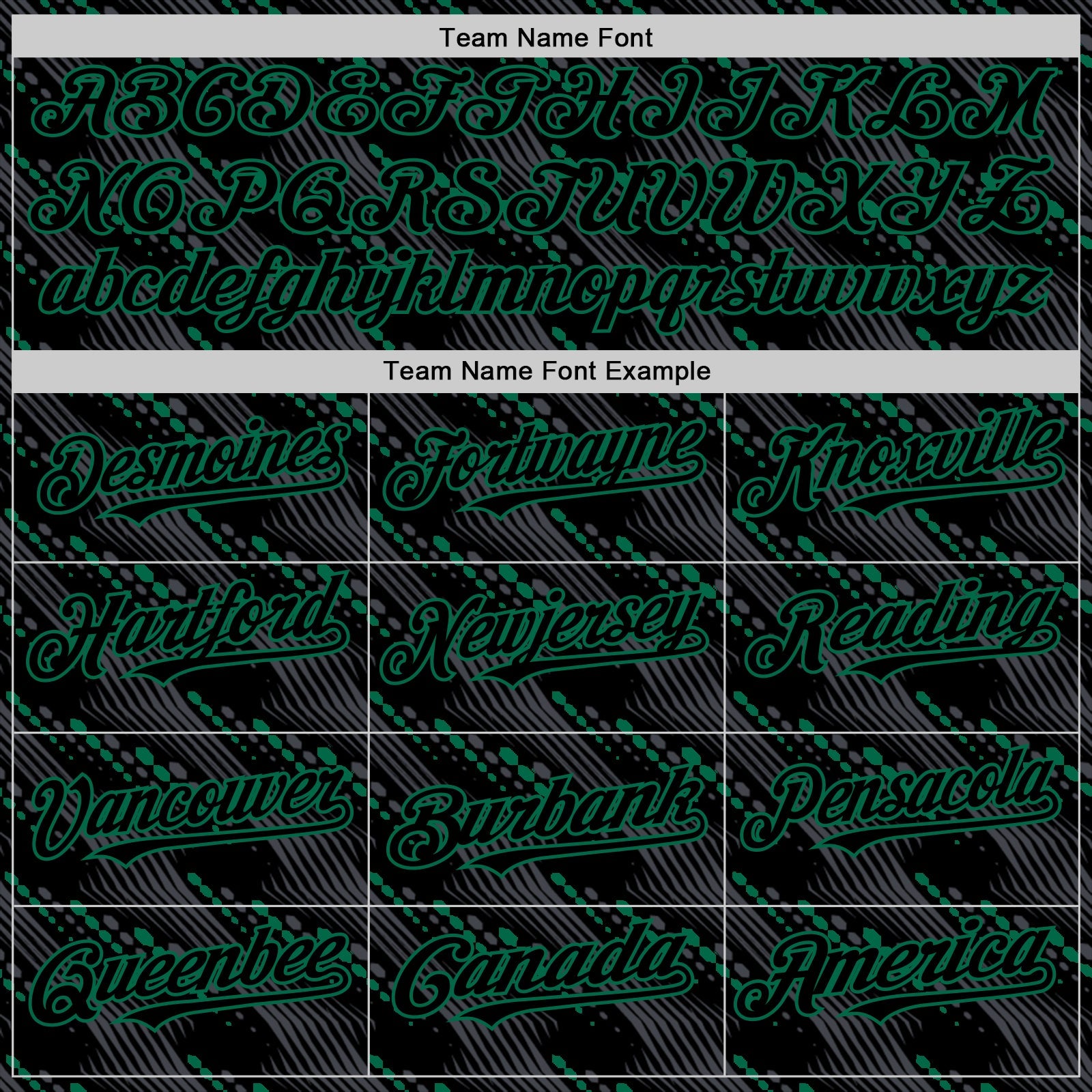Custom Black Kelly Green 3D Pattern Design Slant Lines Authentic Baseball Jersey - Sky-Custom