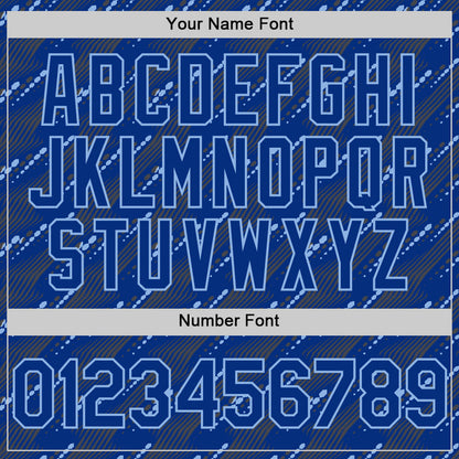 Custom Royal Light Blue 3D Pattern Design Slant Lines Authentic Baseball Jersey - Sky-Custom
