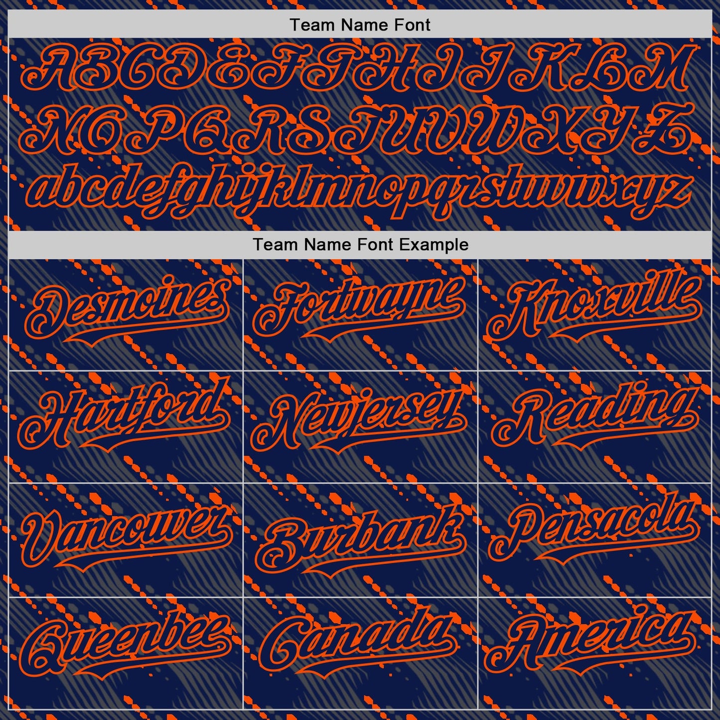 Custom Navy Orange 3D Pattern Design Slant Lines Authentic Baseball Jersey - Sky-Custom