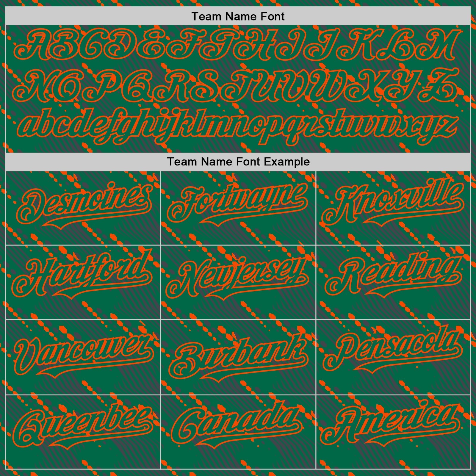 Custom Kelly Green-Orange 3D Pattern Design Slant Lines Authentic Baseball Jersey - Sky-Custom