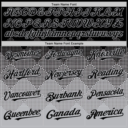 Custom Black Gray 3D Pattern Design Gradient Square Shapes Authentic Baseball Jersey - Sky-Custom