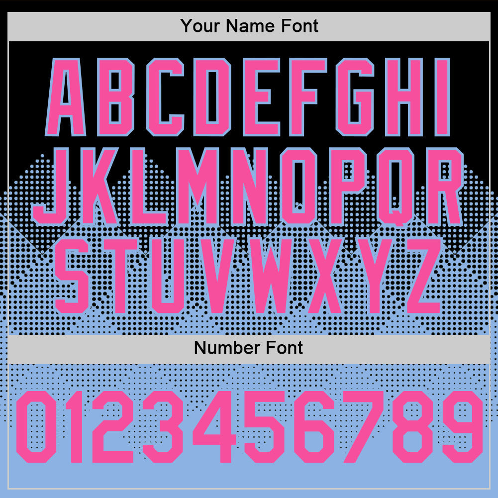 Custom Black Pink-Light Blue 3D Pattern Design Gradient Square Shapes Authentic Baseball Jersey - Sky-Custom