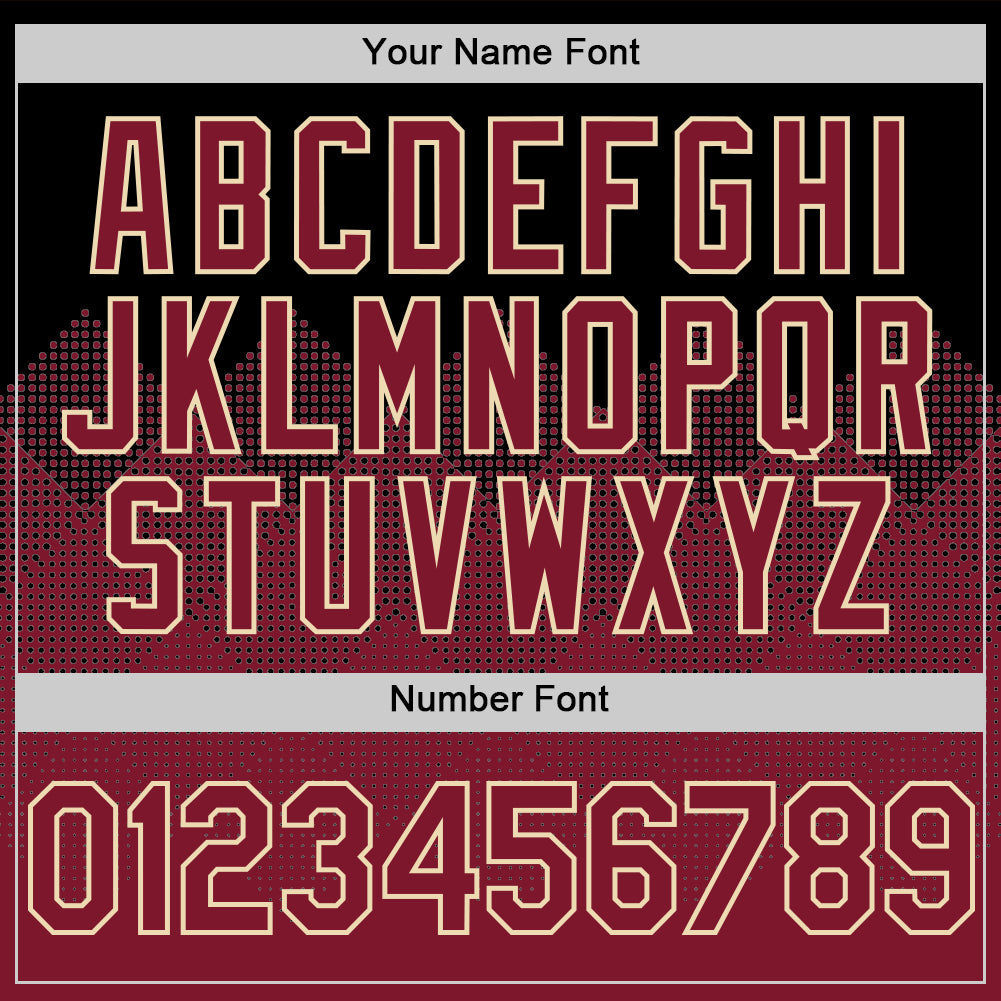 Custom Black Crimson-City Cream 3D Pattern Design Gradient Square Shapes Authentic Baseball Jersey - Sky-Custom