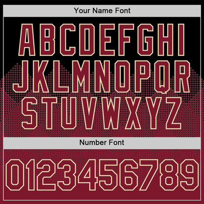 Custom Black Crimson-City Cream 3D Pattern Design Gradient Square Shapes Authentic Baseball Jersey - Sky-Custom