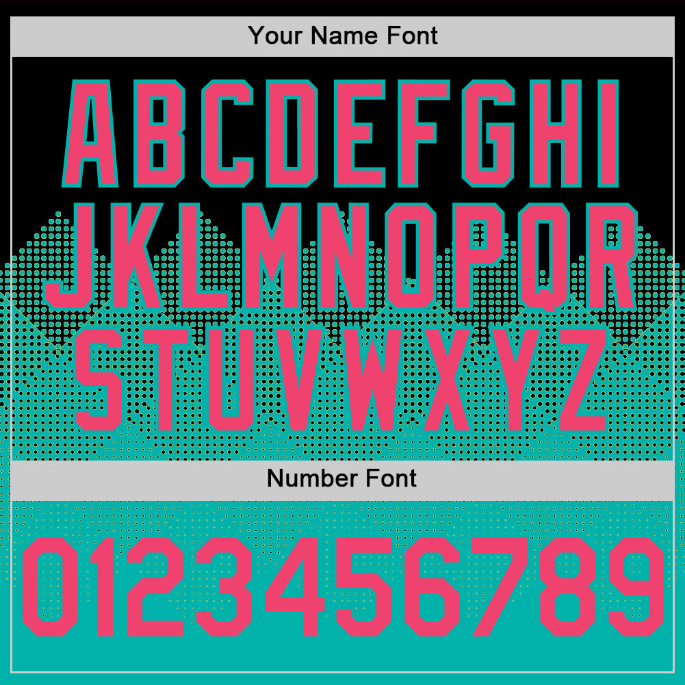 Custom Black Neon Pink-Aqua 3D Pattern Design Gradient Square Shapes Authentic Baseball Jersey - Sky-Custom