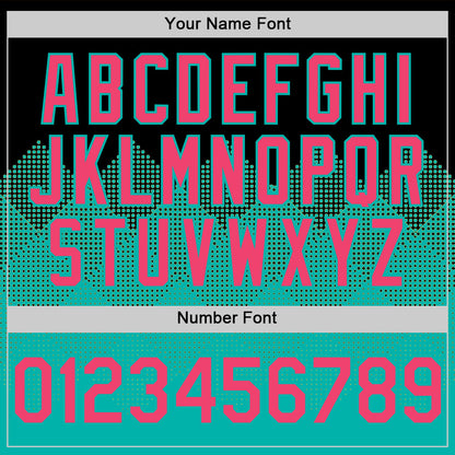 Custom Black Neon Pink-Aqua 3D Pattern Design Gradient Square Shapes Authentic Baseball Jersey - Sky-Custom