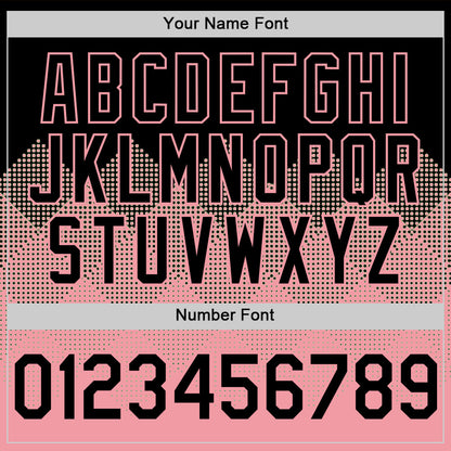Custom Black Medium Pink 3D Pattern Design Gradient Square Shapes Authentic Baseball Jersey - Sky-Custom