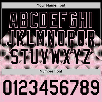 Custom Black Light Pink 3D Pattern Design Gradient Square Shapes Authentic Baseball Jersey - Sky-Custom
