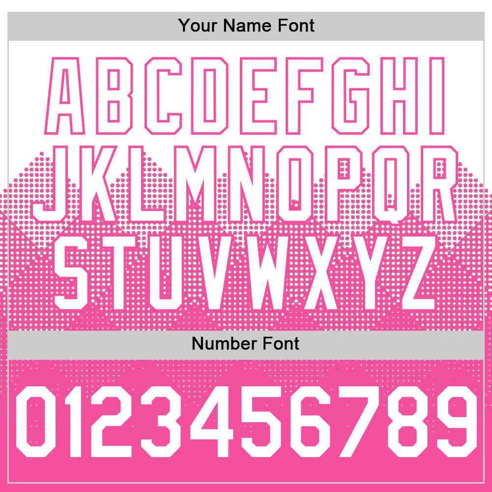 Custom White Pink 3D Pattern Design Gradient Square Shapes Authentic Baseball Jersey - Sky-Custom