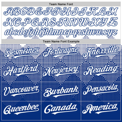Custom White Royal 3D Pattern Design Gradient Square Shapes Authentic Baseball Jersey - Sky-Custom