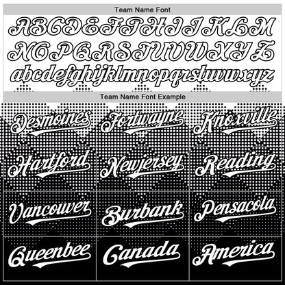 Custom White Black 3D Pattern Design Gradient Square Shapes Authentic Baseball Jersey - Sky-Custom