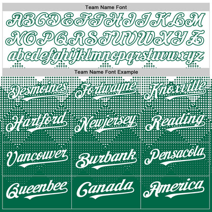 Custom White Kelly Green 3D Pattern Design Gradient Square Shapes Authentic Baseball Jersey - Sky-Custom