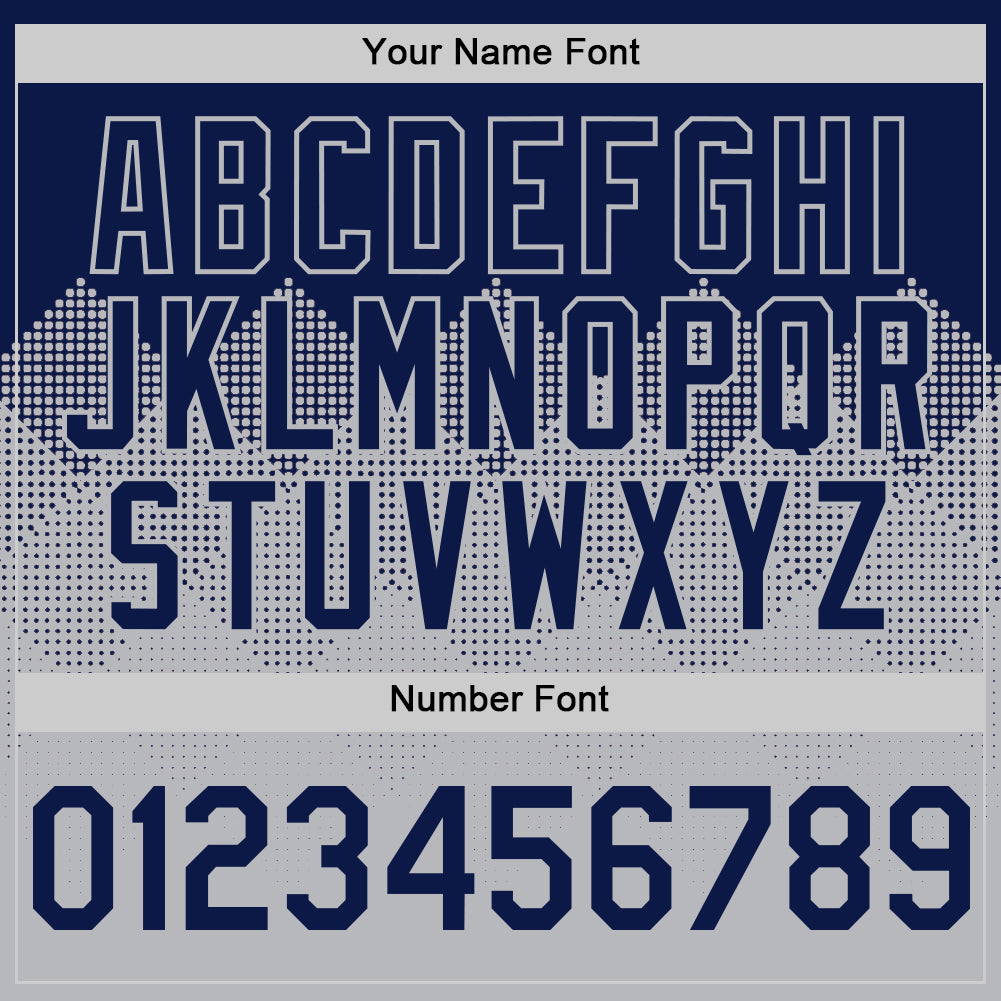 Custom Navy Gray 3D Pattern Design Gradient Square Shapes Authentic Baseball Jersey - Sky-Custom