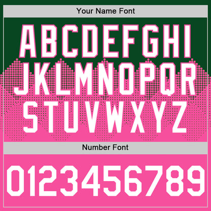 Custom Green White-Pink 3D Pattern Design Gradient Square Shapes Authentic Baseball Jersey - Sky-Custom