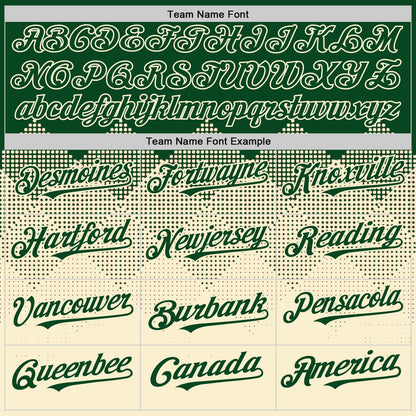 Custom Green Cream 3D Pattern Design Gradient Square Shapes Authentic Baseball Jersey - Sky-Custom