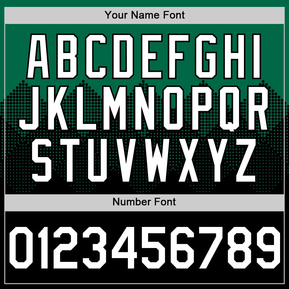 Custom Kelly Green White-Black 3D Pattern Design Gradient Square Shapes Authentic Baseball Jersey - Sky-Custom