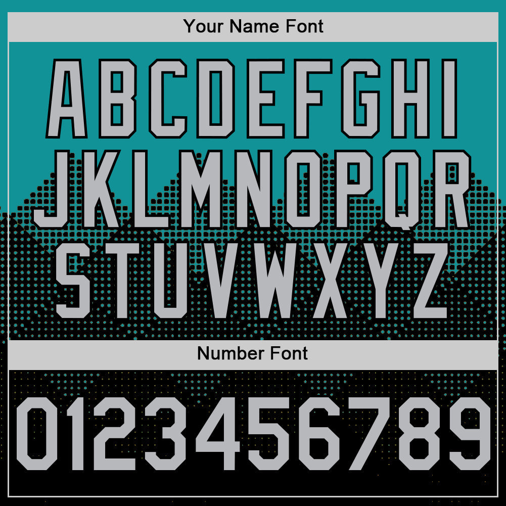 Custom Teal Gray-Black 3D Pattern Design Gradient Square Shapes Authentic Baseball Jersey - Sky-Custom