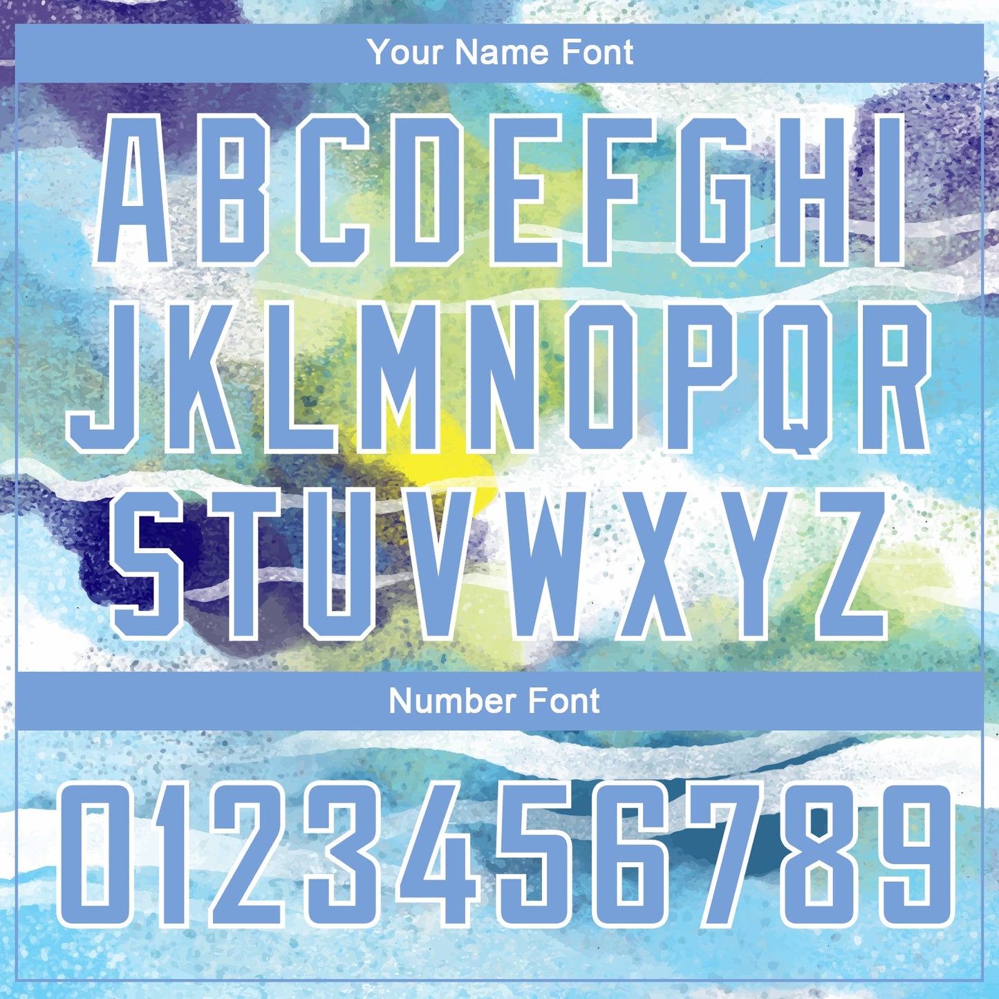 Custom White Light Blue 3D Pattern Design Abstract Landscape Watercolor Style Authentic Basketball Jersey - Sky-Custom