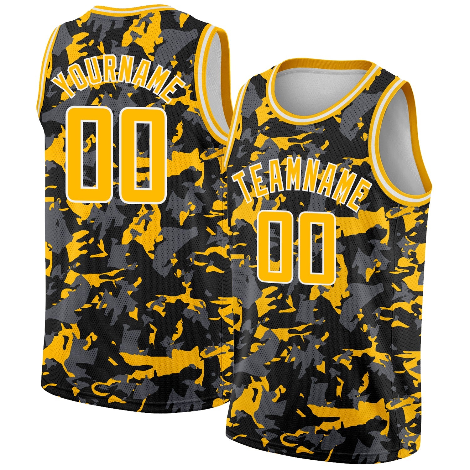 Custom Black Gold-White 3D Pattern Design Abstract Grunge Art Authentic Basketball Jersey - Sky-Custom