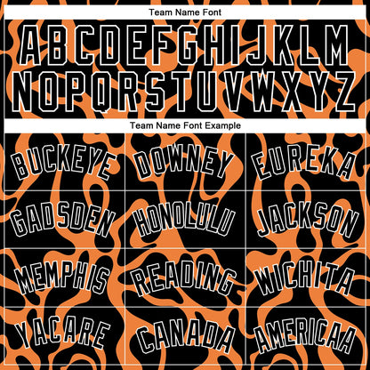 Custom Black Bay Orange-White 3D Pattern Design Tiger Prints Authentic Basketball Jersey - Sky-Custom