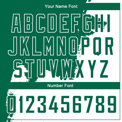 Custom Kelly Green White 3D Pattern Design Abstract Grunge Halftone Art Authentic Basketball Jersey - Sky-Custom