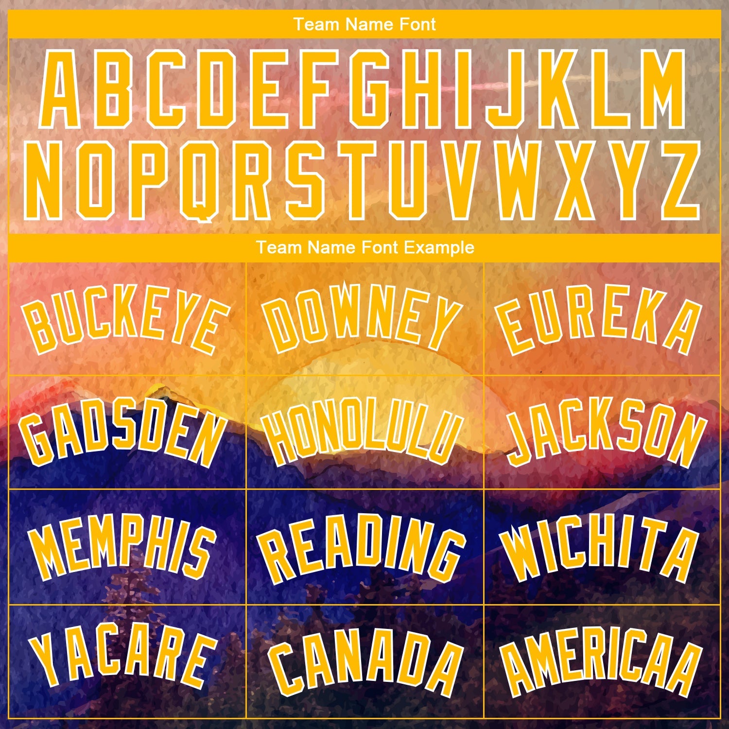 Custom Gold White 3D Pattern Design Landscape At Sunset Watercolor Style Authentic Basketball Jersey - Sky-Custom