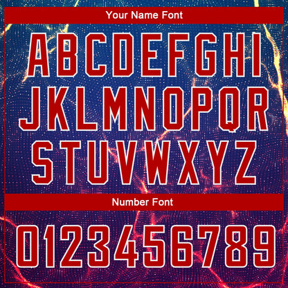Custom Royal White-Red 3D Pattern Design Abstract Violet Wave Authentic Basketball Jersey - Sky-Custom