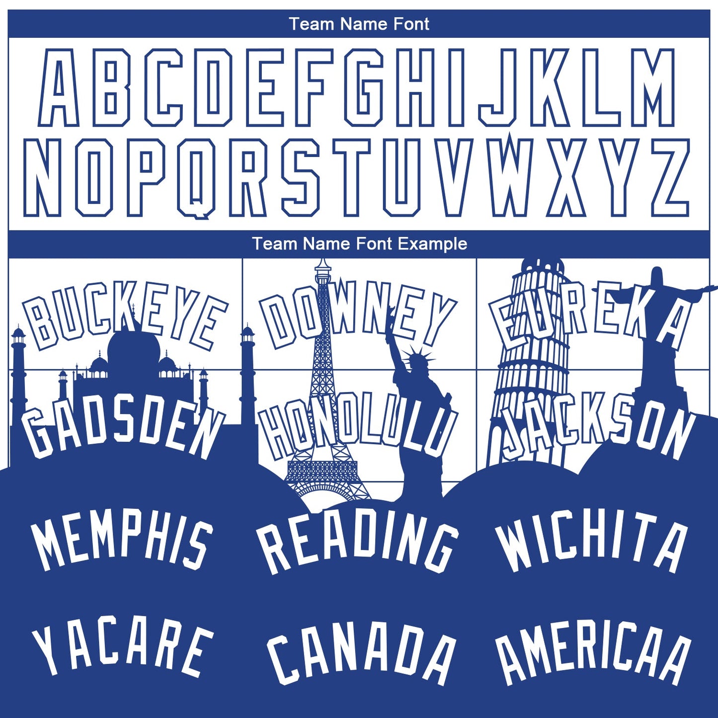 Custom White Royal Holiday Travel Monuments Silhouette Authentic City Edition Basketball Jersey - Sky-Custom