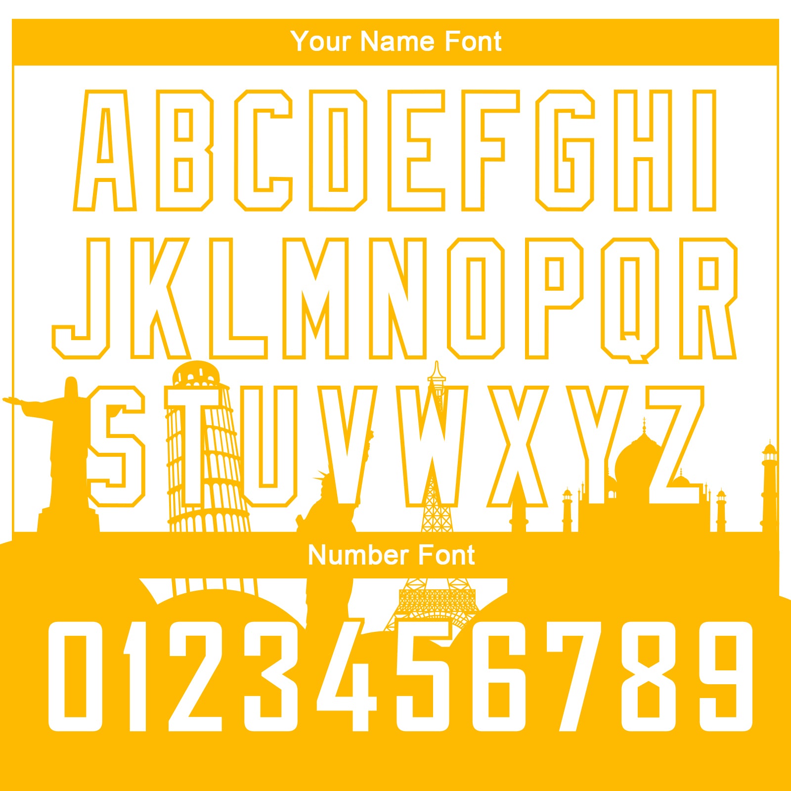 Custom White Gold Holiday Travel Monuments Silhouette Authentic City Edition Basketball Jersey - Sky-Custom