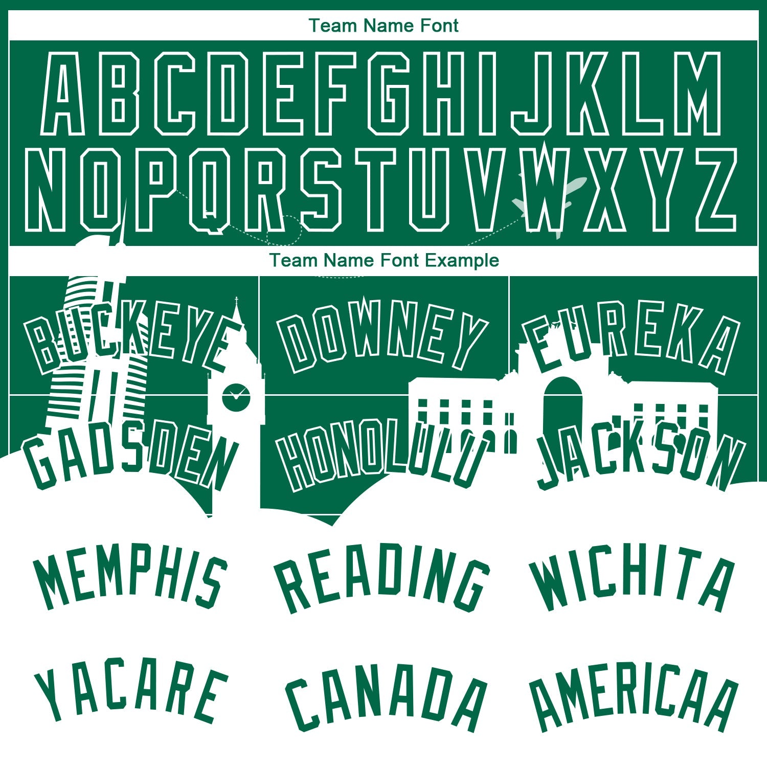 Custom Kelly Green White Holiday Travel Monuments Silhouette Authentic City Edition Basketball Jersey - Sky-Custom