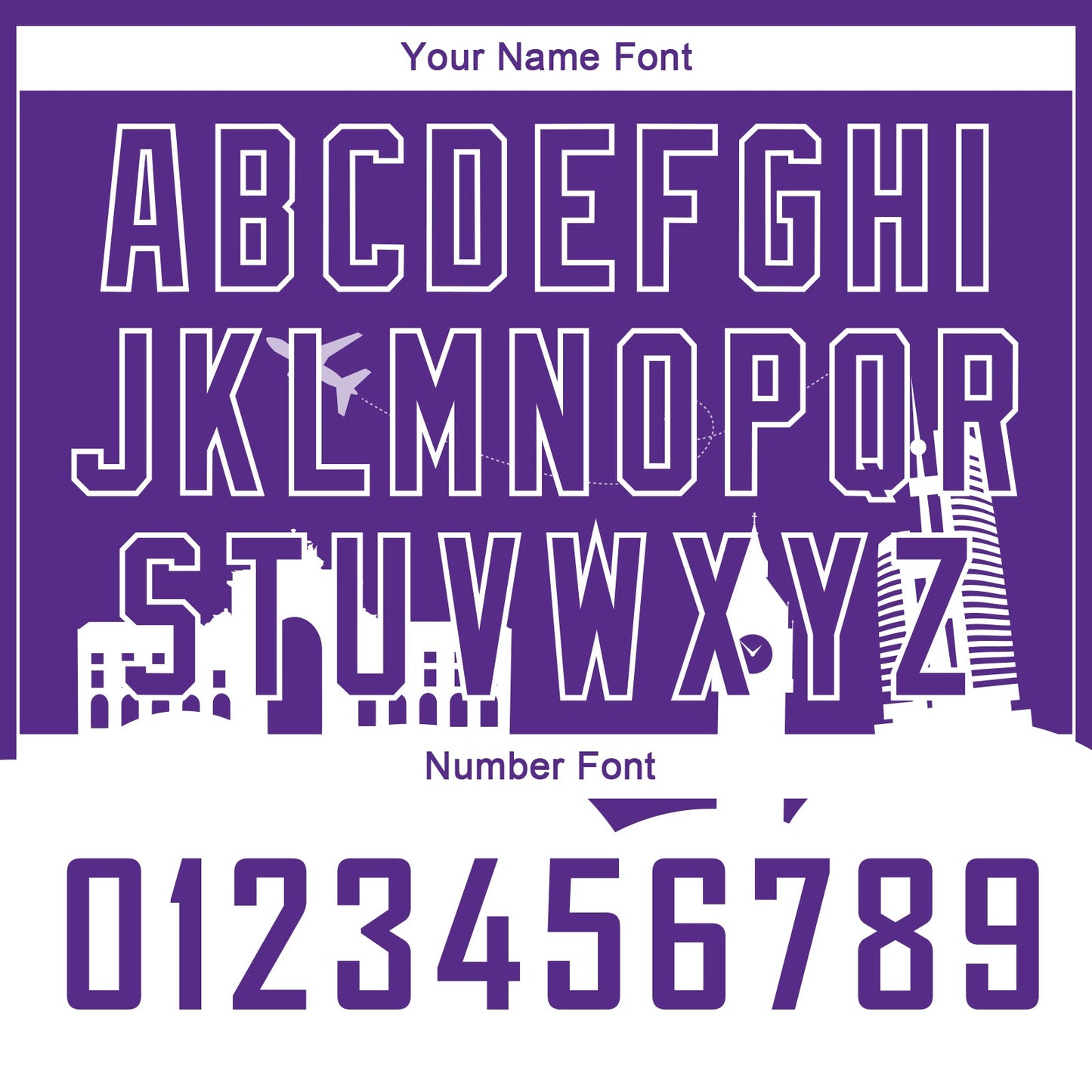 Custom Purple White Holiday Travel Monuments Silhouette Authentic City Edition Basketball Jersey - Sky-Custom