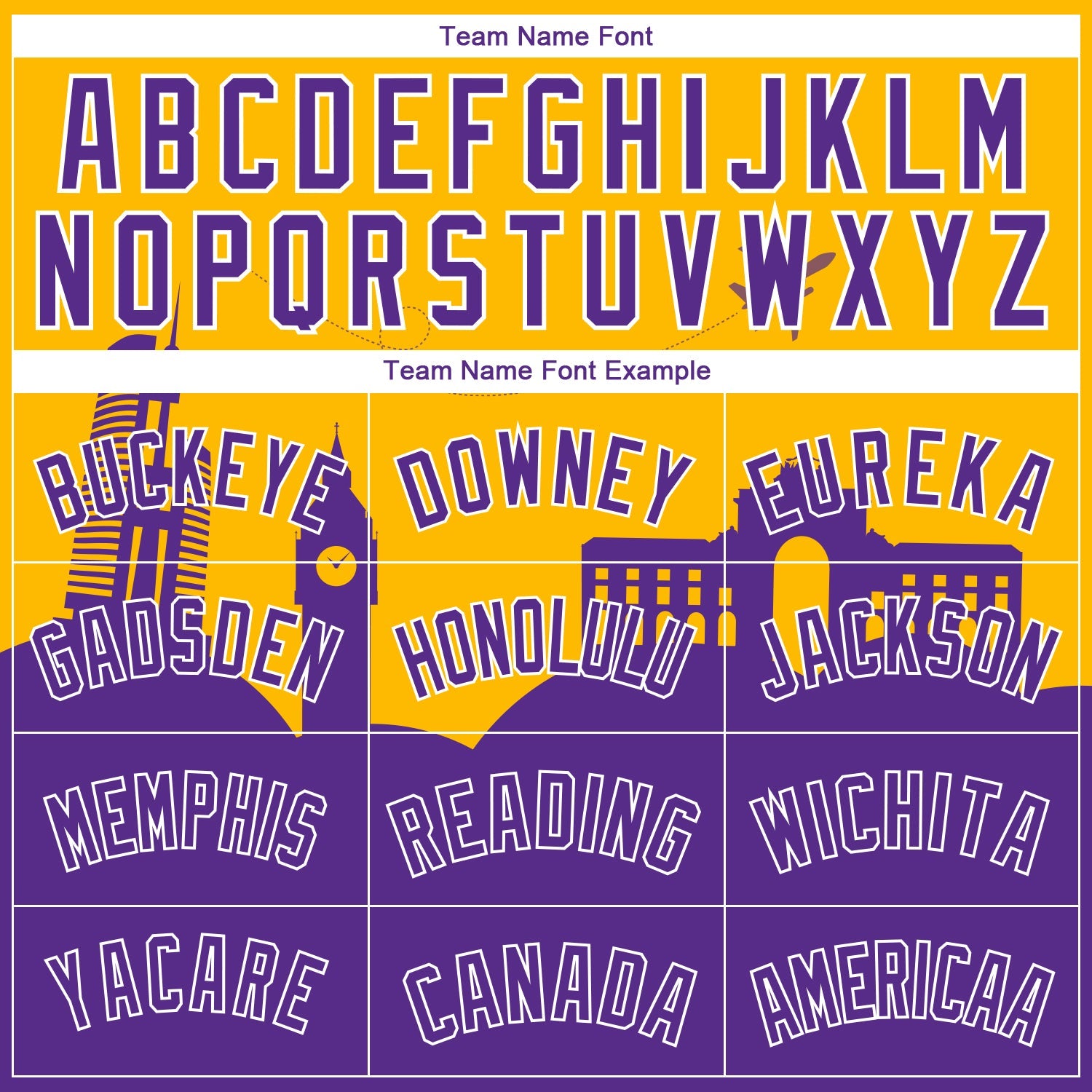 Custom Gold Purple-White Holiday Travel Monuments Silhouette Authentic City Edition Basketball Jersey - Sky-Custom