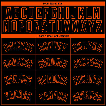 Custom Black Orange Side Panel Abstract Lines Authentic City Edition Basketball Jersey - Sky-Custom