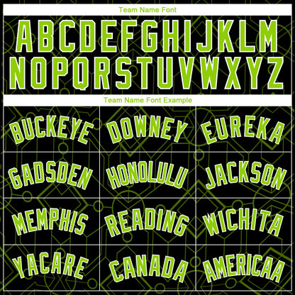 Custom Black Neon Green-White Geometric Shapes Authentic City Edition Basketball Jersey - Sky-Custom