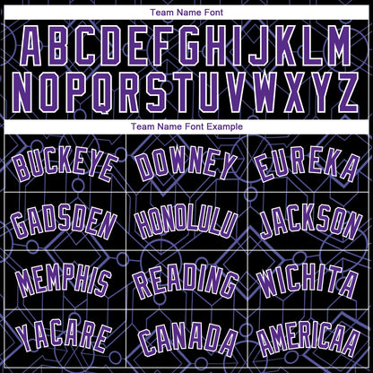 Custom Black Purple-White Geometric Shapes Authentic City Edition Basketball Jersey - Sky-Custom
