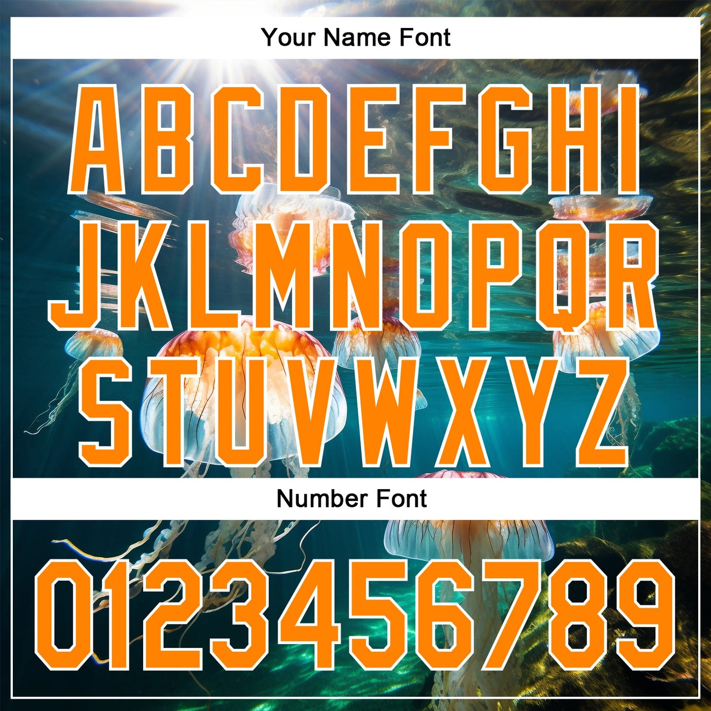 Custom Navy Bay Orange-White 3D Pattern Design Jellyfish In The Ocean Authentic Baseball Jersey - Sky-Custom