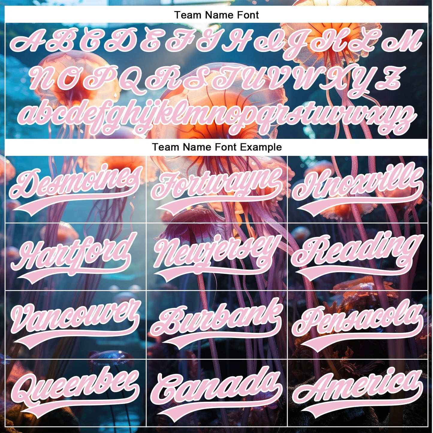 Custom Navy Light Pink-White 3D Pattern Design Jellyfish Floating In The Ocean Authentic Baseball Jersey - Sky-Custom
