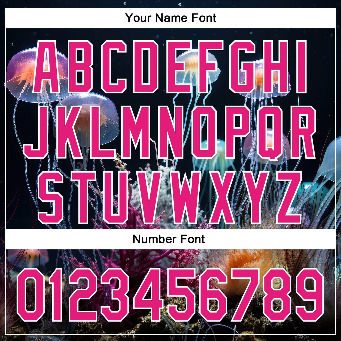 Custom Navy Hot Pink-White 3D Pattern Design Jellyfish Underwater Life Authentic Baseball Jersey - Sky-Custom