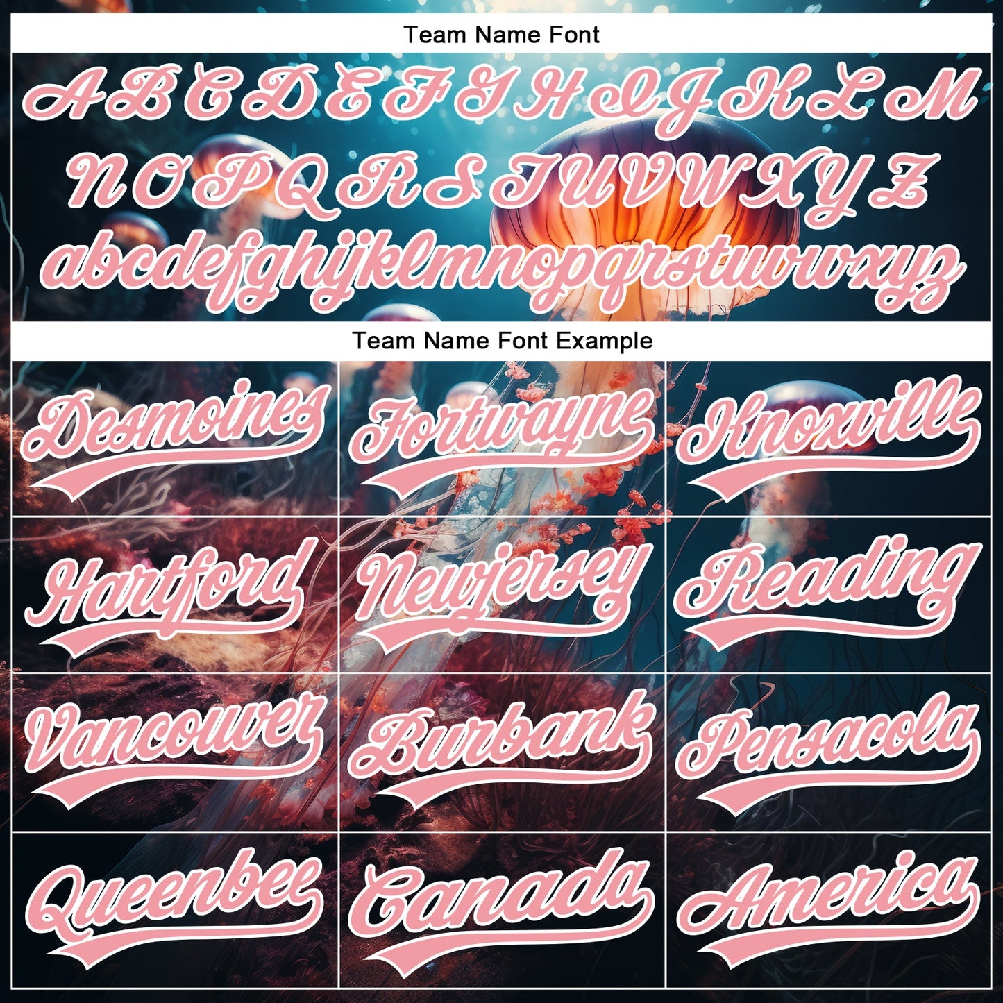 Custom Navy Medium Pink-White 3D Pattern Design Jellyfish Under Water With Light Shining Authentic Baseball Jersey - Sky-Custom